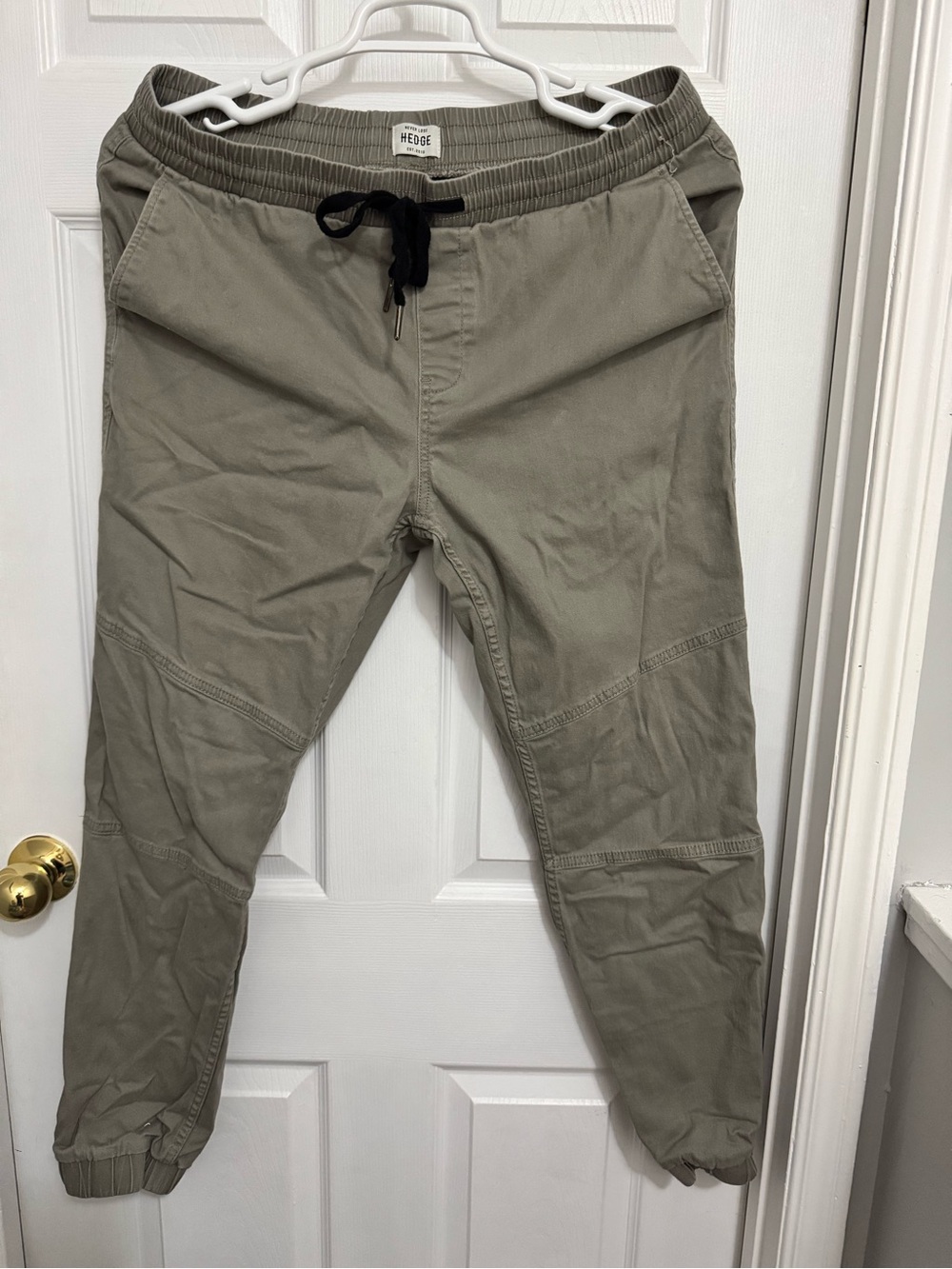 HEDGE Men's Olive Jogger Pants - Pull-On Comfort